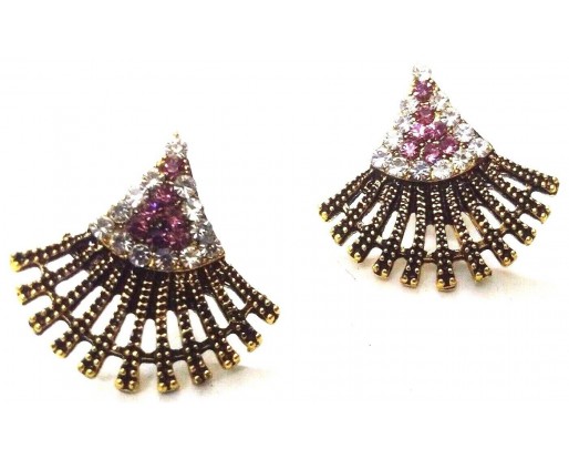 Golden Oxidized Earring Ethnic Imitation Jhumka Jhumki Jewelry Dangle Drop EA386
